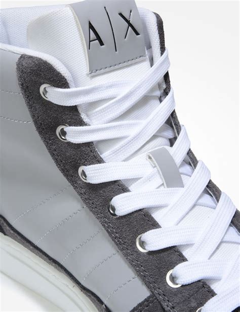 armani exchange high top sneakers.